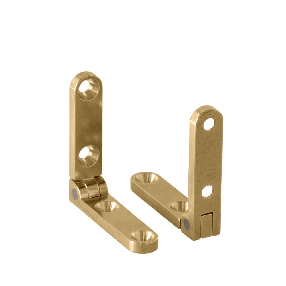 SR-638 Side Rail Hinge - A product photo of brass hardware on a white background