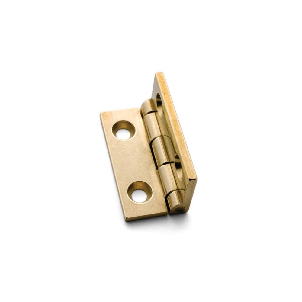 JB-103 Stop Hinge - A product photo of brass hardware on a white background