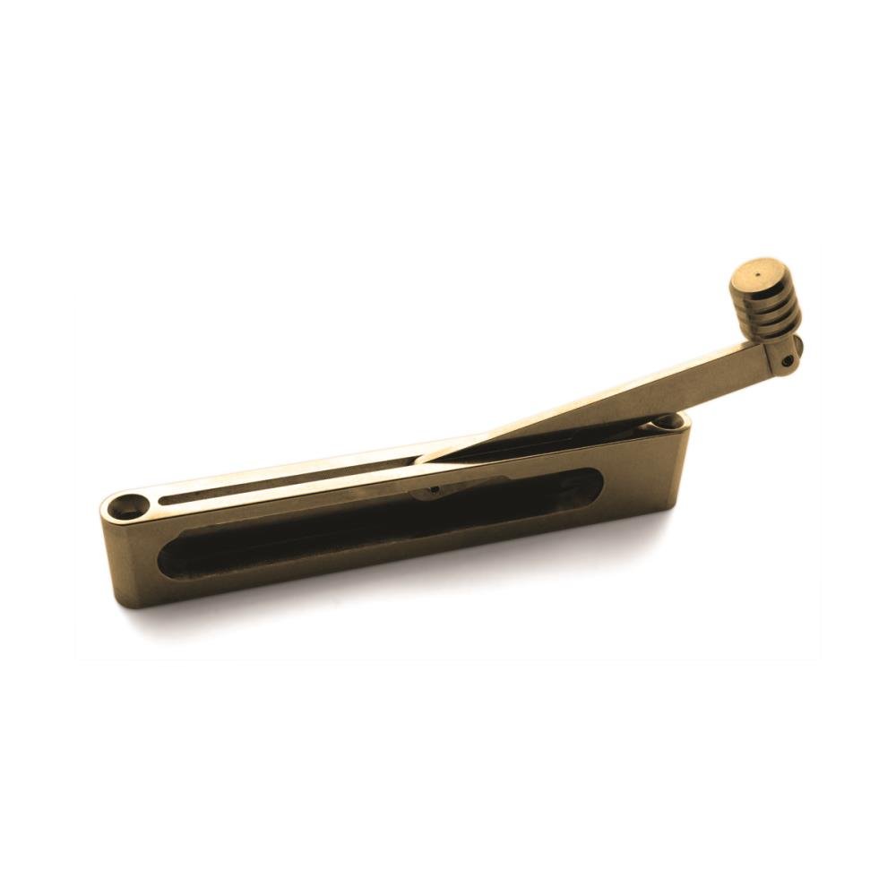 JB-280 Lid Stay - A product photo of brass hardware on a white background